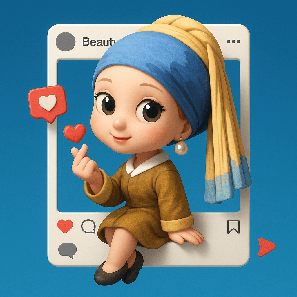 3D Q-Version Character - Instagram Frame AI Prompt