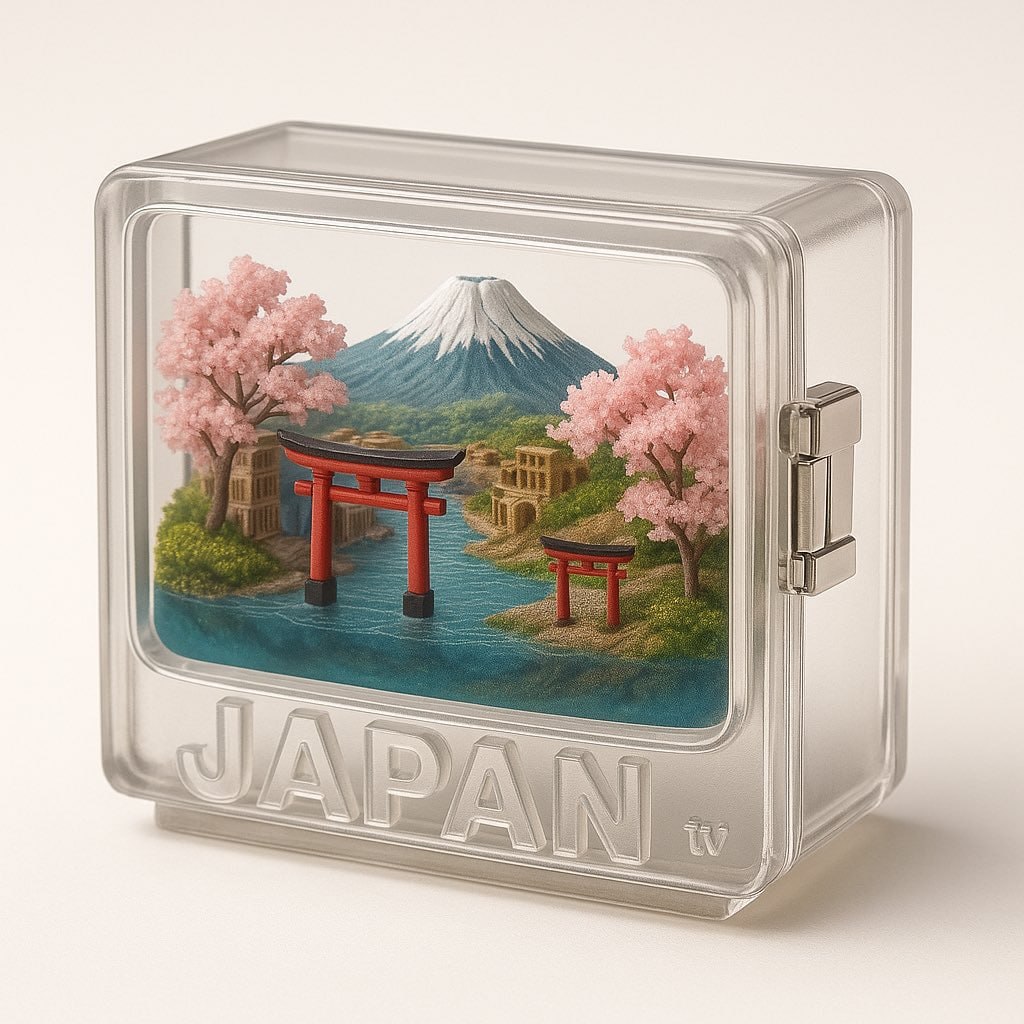 Digital Product Photography - Japanese Landscape TV AI Prompt