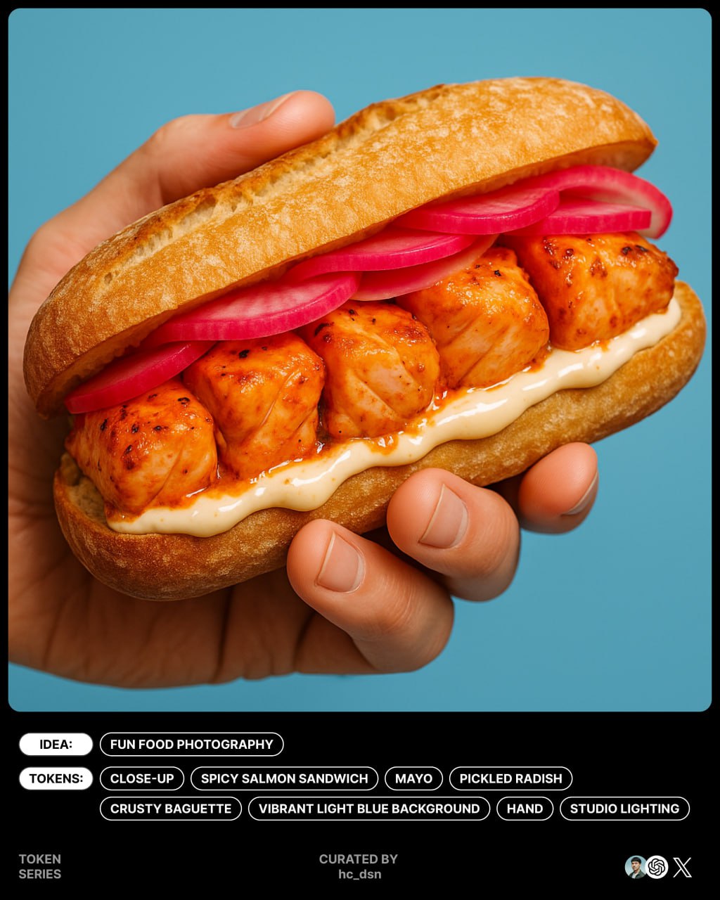 Fast Food Commercial - Spicy Salmon Sandwich AI Prompt