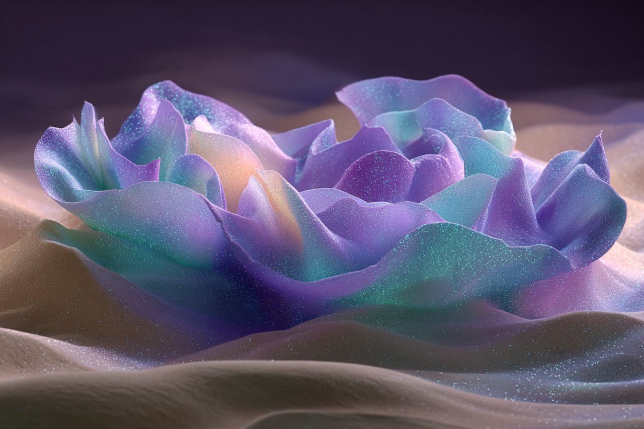 Kinetic Sand Art - Whispered Mirage AI Prompt