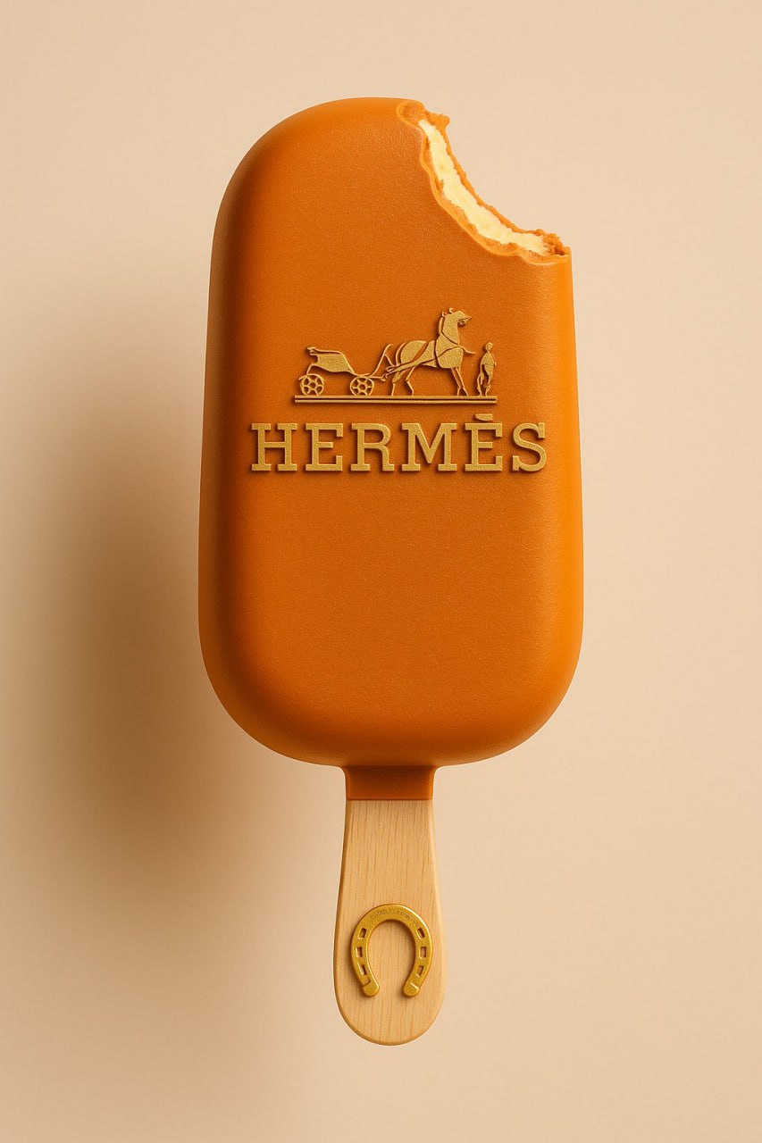Luxury Ice Cream Bar - Hermes Style AI Prompt