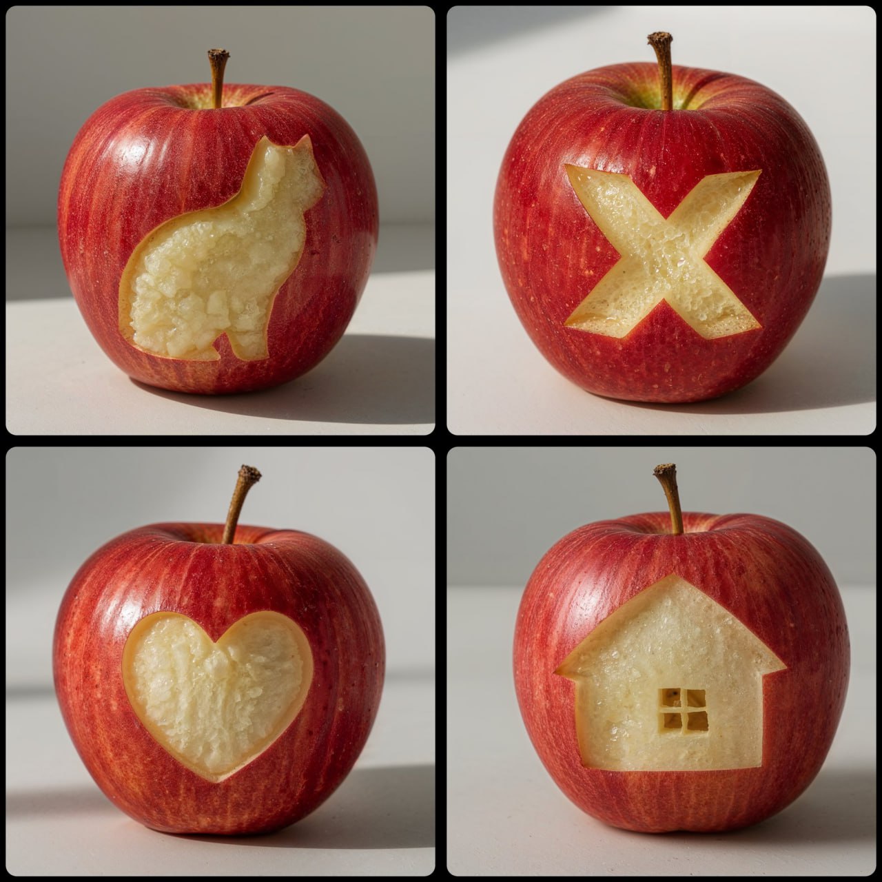 Photorealistic Apple - Cat Carving AI Prompt