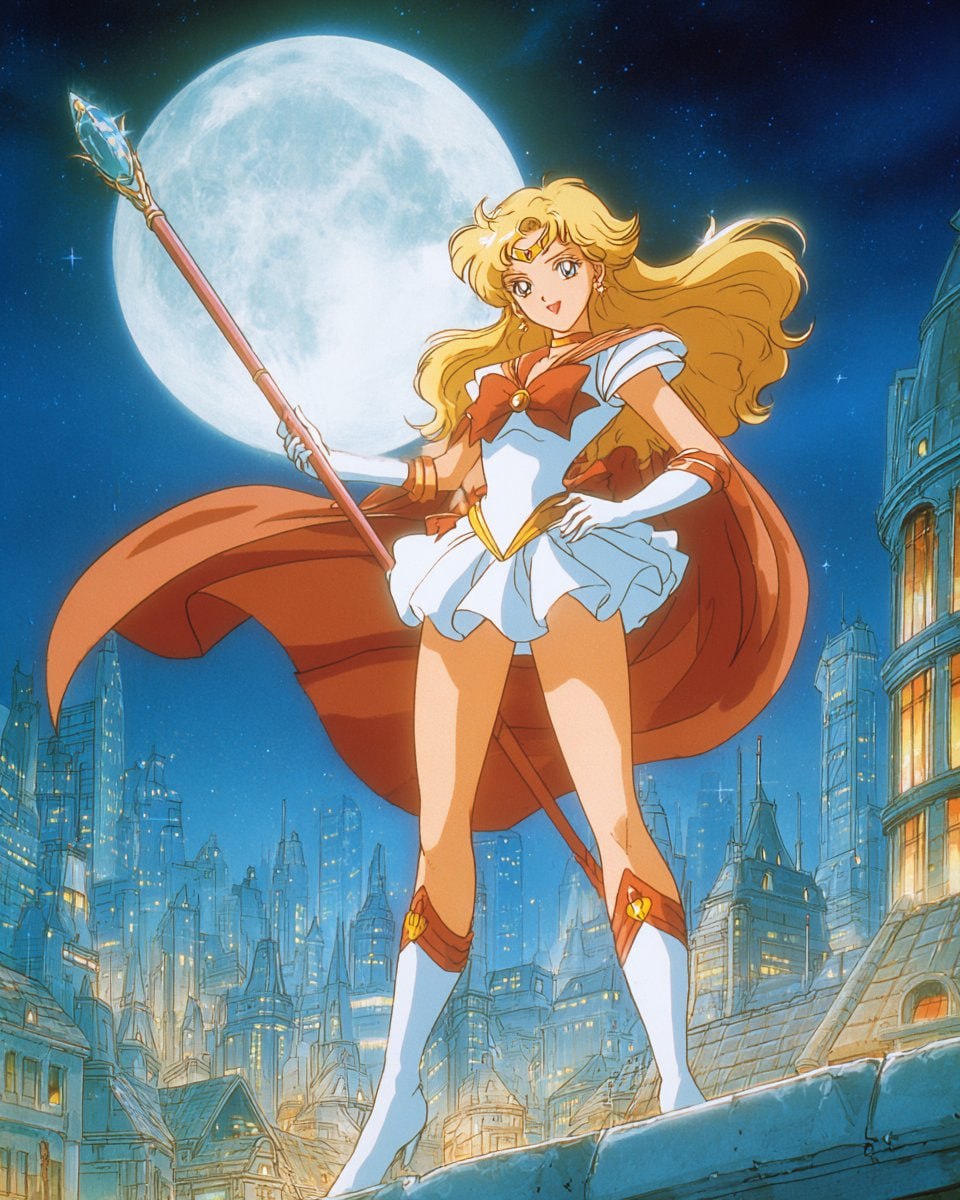 Vibrant Anime Illustration - Sailor Venus AI Prompt